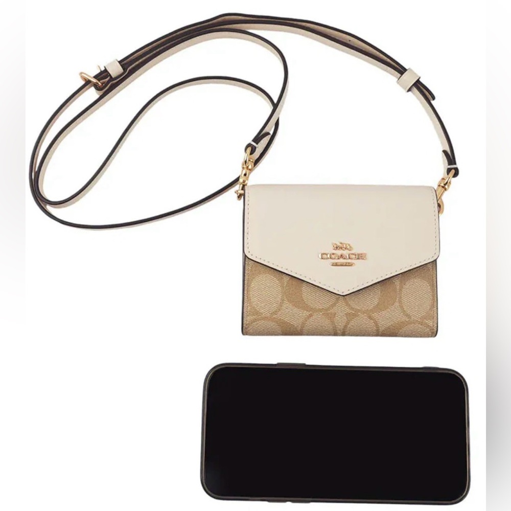 Light Tan Wallet with Strap - Picture 5 of 5